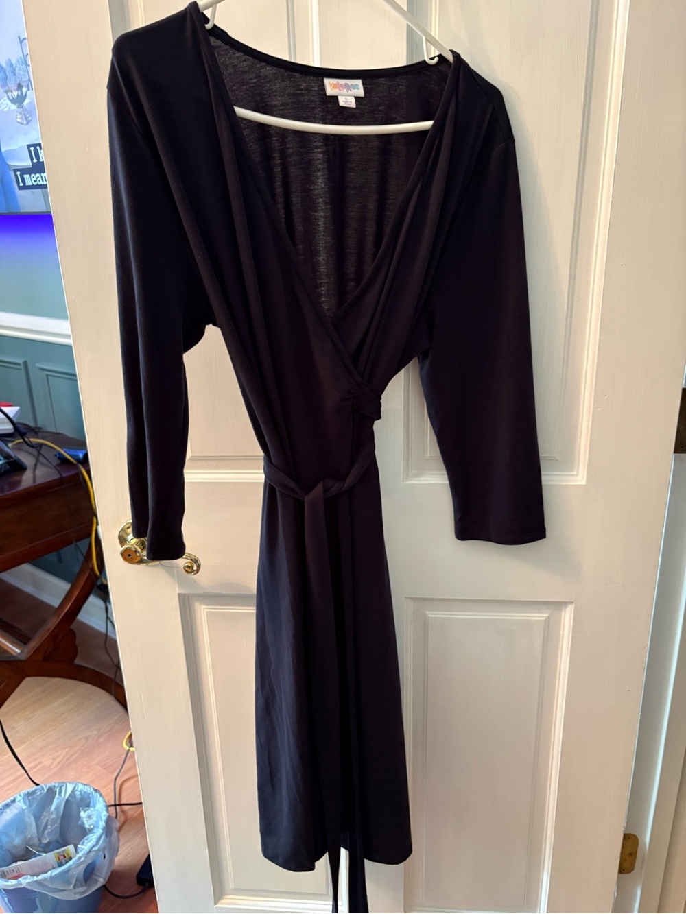 LuLaRoe Black Long Sleeve Wrap Dress